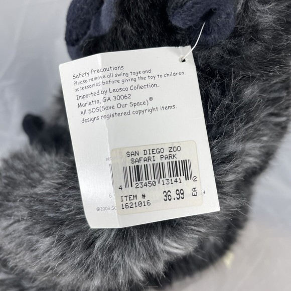SOS Save Our Space Gorilla Ape Monkey Stuffed Animal Plush San Diego Zoo - Picture 8 of 11